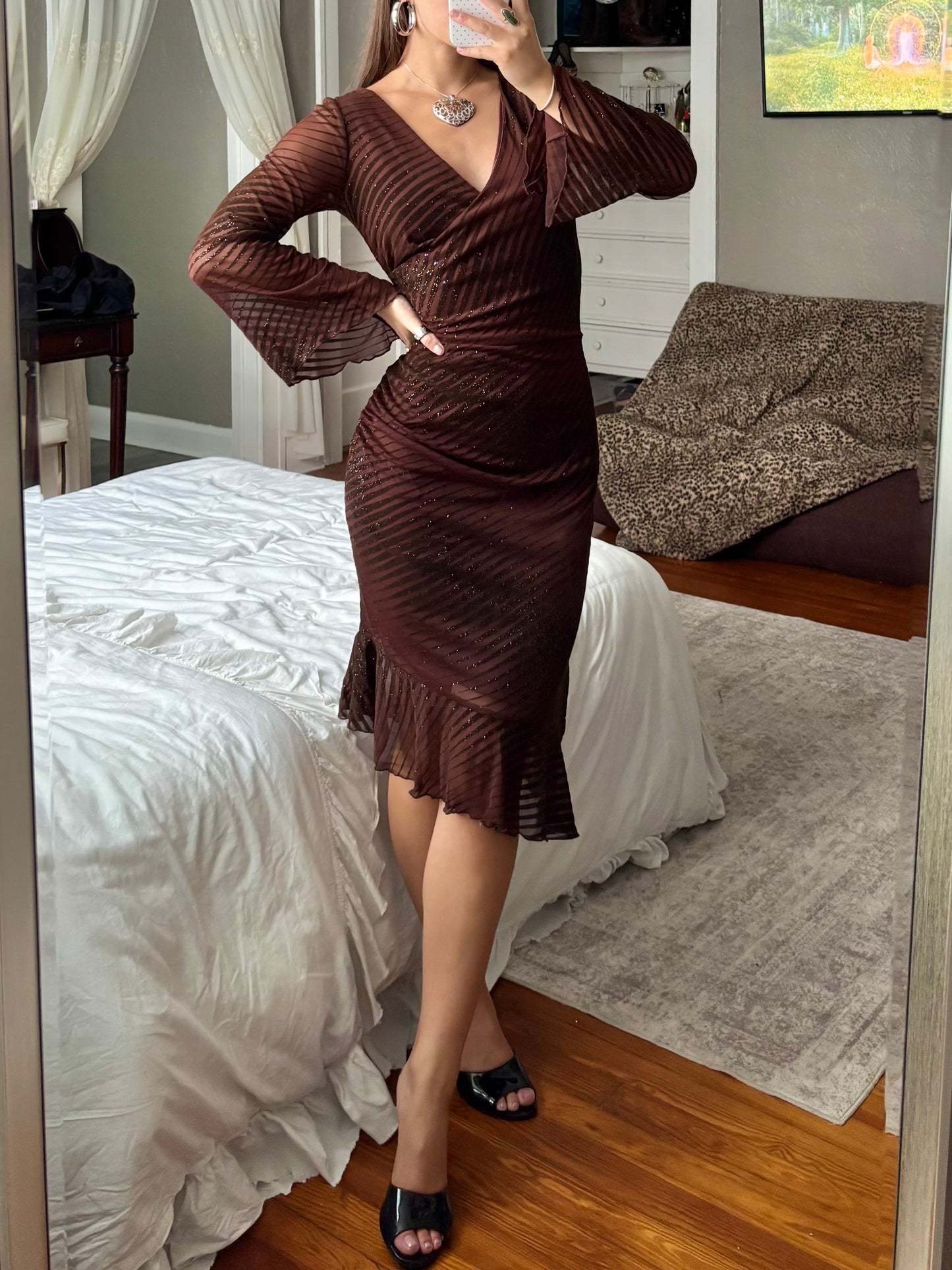 Mesh 90's Midi Dress | Size M