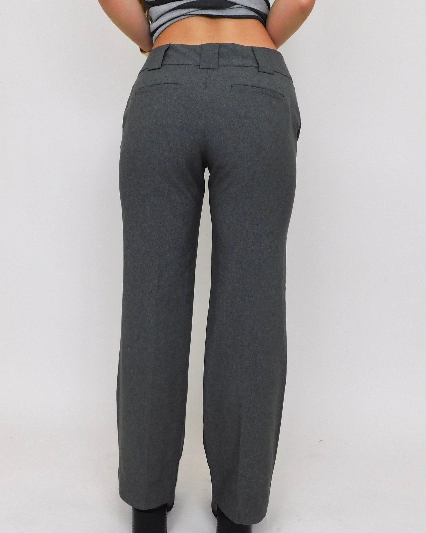 Low Rise Grey Trousers | Size 4