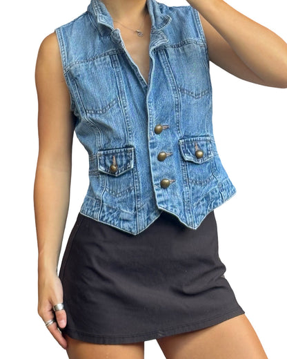 Faded Glory 00’s Denim Vest | Size M