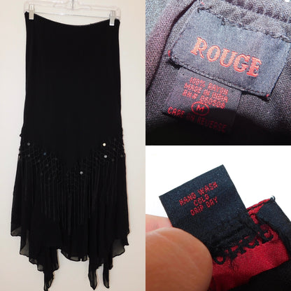 Y2K Sequin hanker-chief skirt | Size M