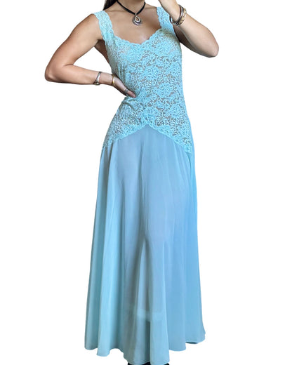 Delicates 80’s Blue Slip | Size M