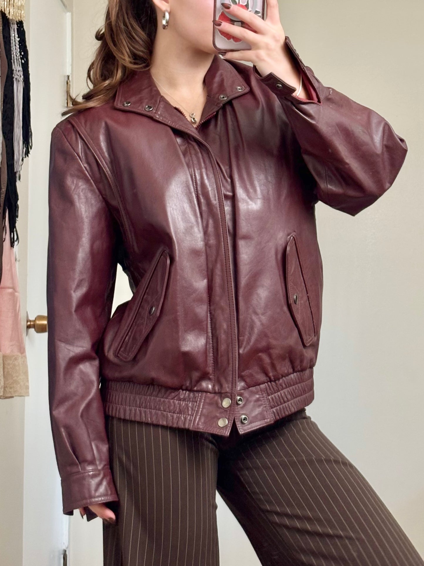 Berman's 80's Leather Jacket | Size M