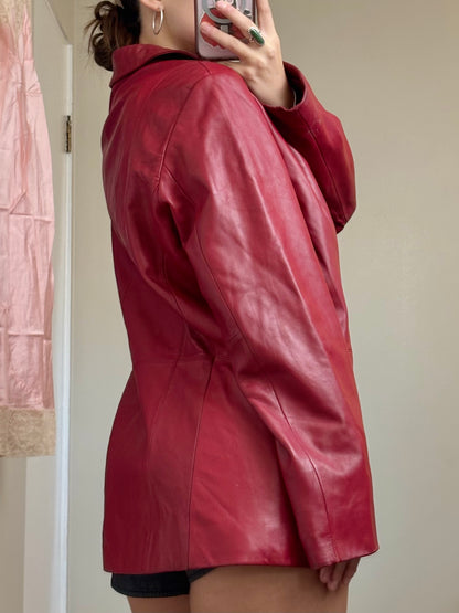 Preston & York 90’s Leather Jacket | Size XL