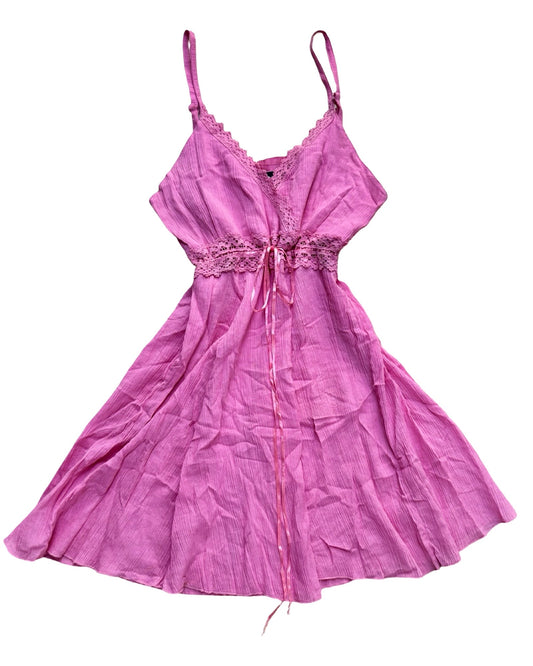 Pink 00’s Lace Mini Dress | Size M