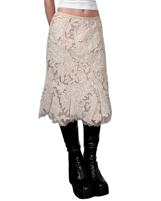 Peter Nygård 00's Mesh Skirt | 30" Waist