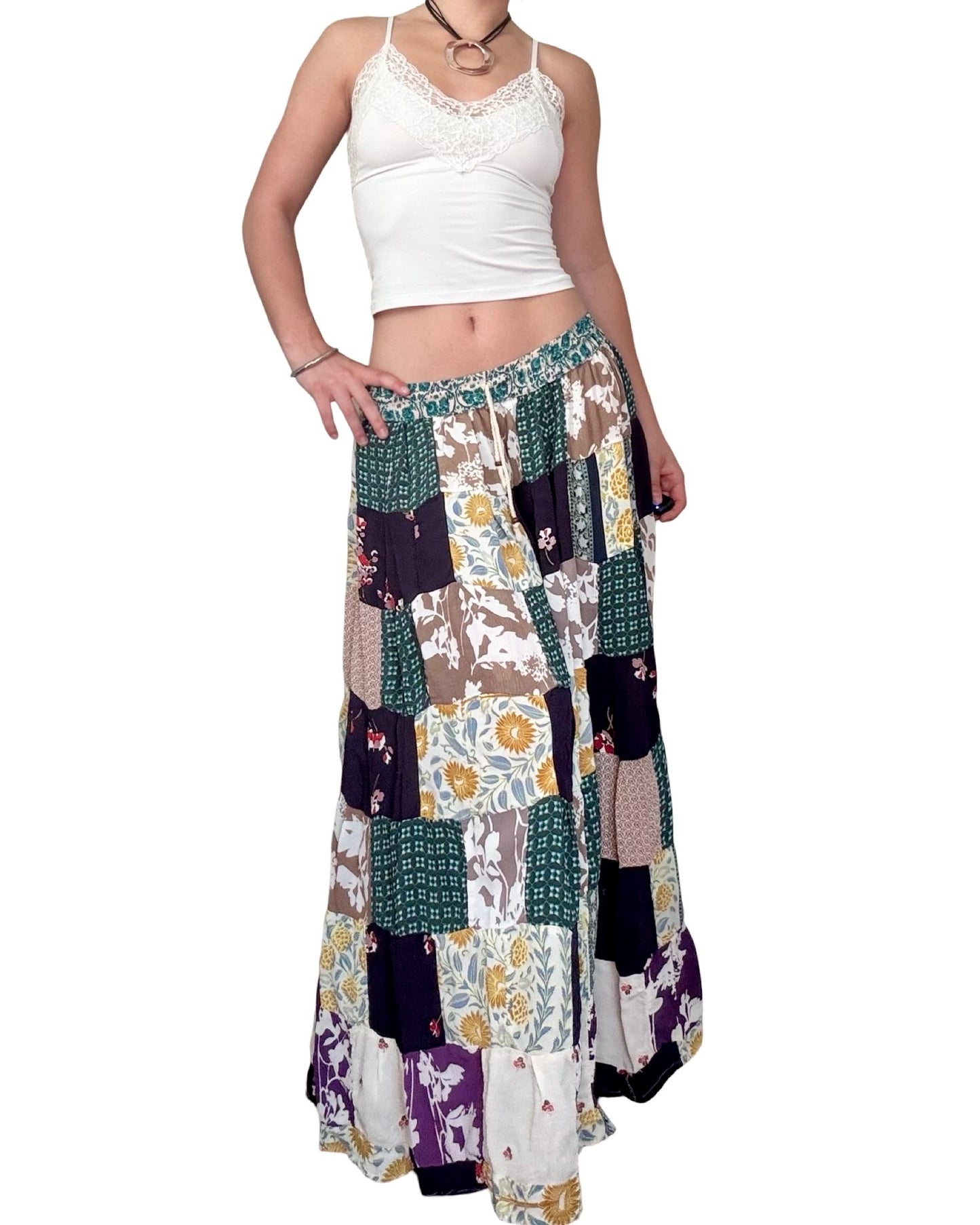 Jackpot 00's Patchwork Skirt | 27" Waist
