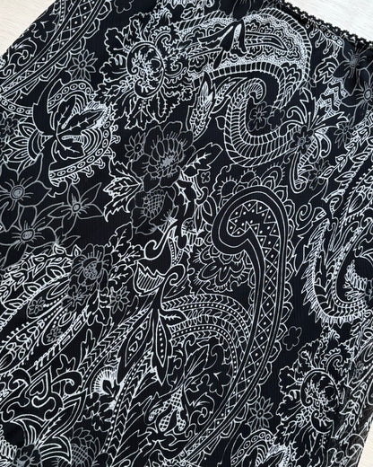Paisley Asymmetric Maxi | Size 30” waist