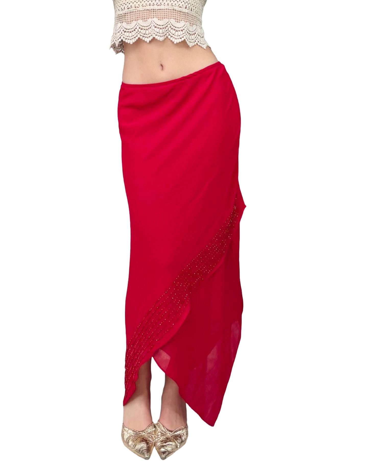 Periwinkle 00's Asymmetric Skirt | Size XL