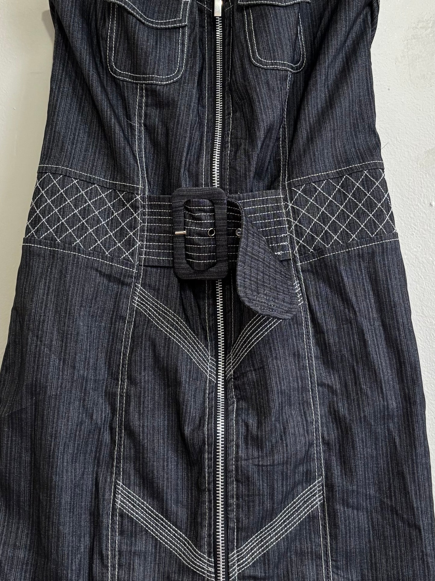 Hera 00's Belted Denim Dress | Size M