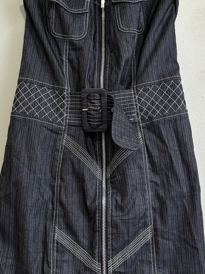 Hera 00's Belted Denim Dress | Size M