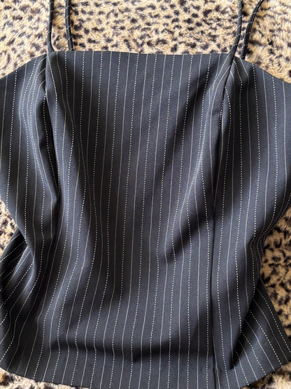 Suits Us 90's Pinstripe Top | Size M