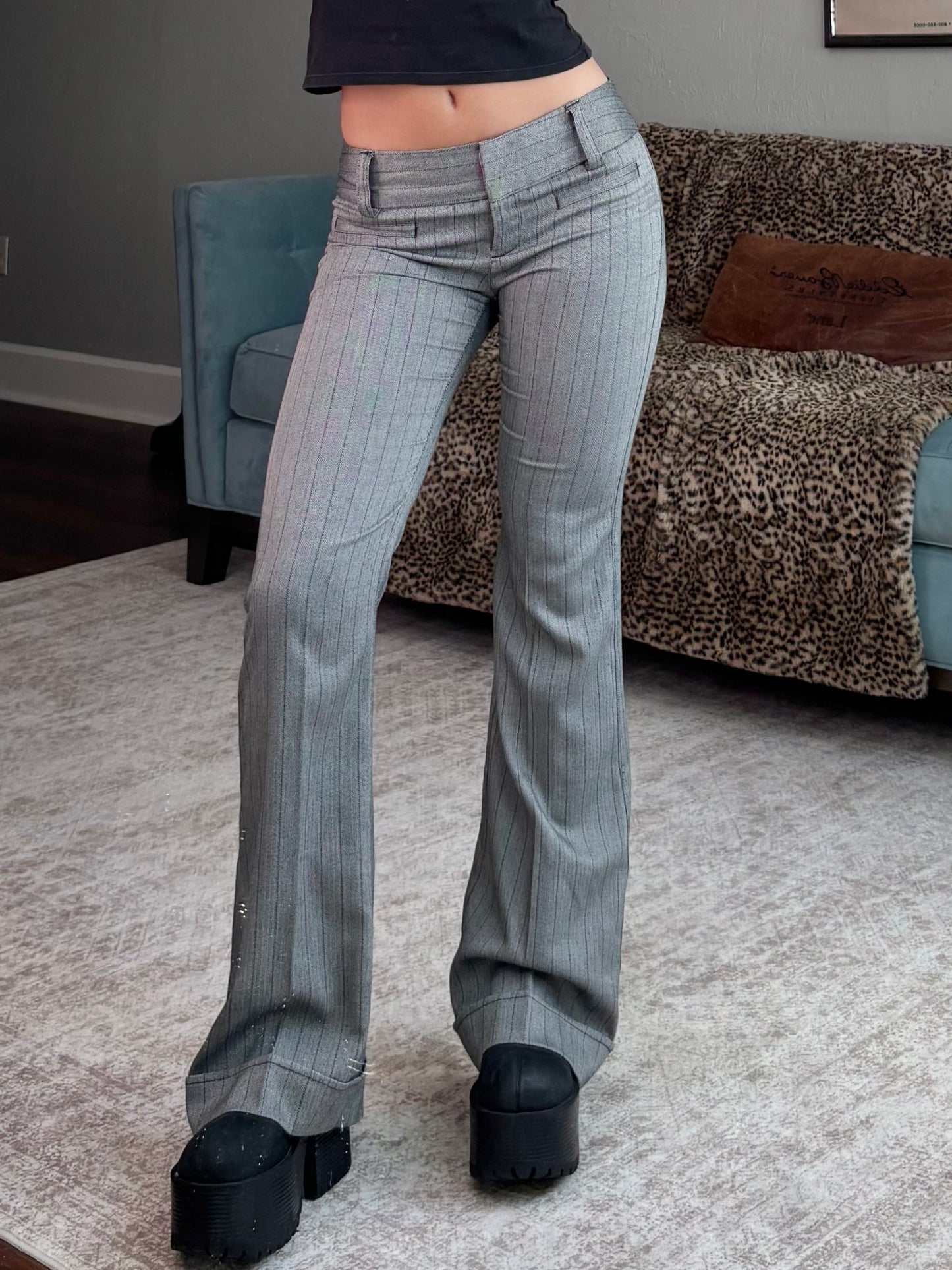 Guess 00's Low Rise Pinstripe Pants | Size 30" Waist