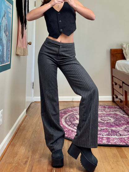 Ann Taylor 90's Pinstripe Trouser | Size 26" Waist