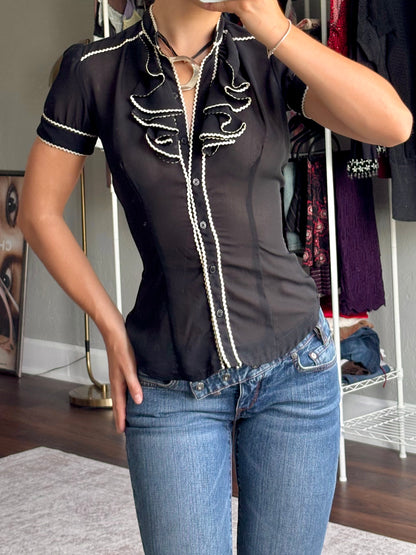 Ela 00's Mesh Blouse | Size XS