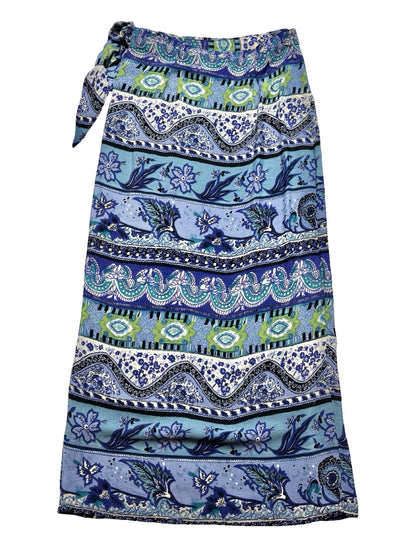 Blue 90’s Wrap Skirt | Size 28” waist