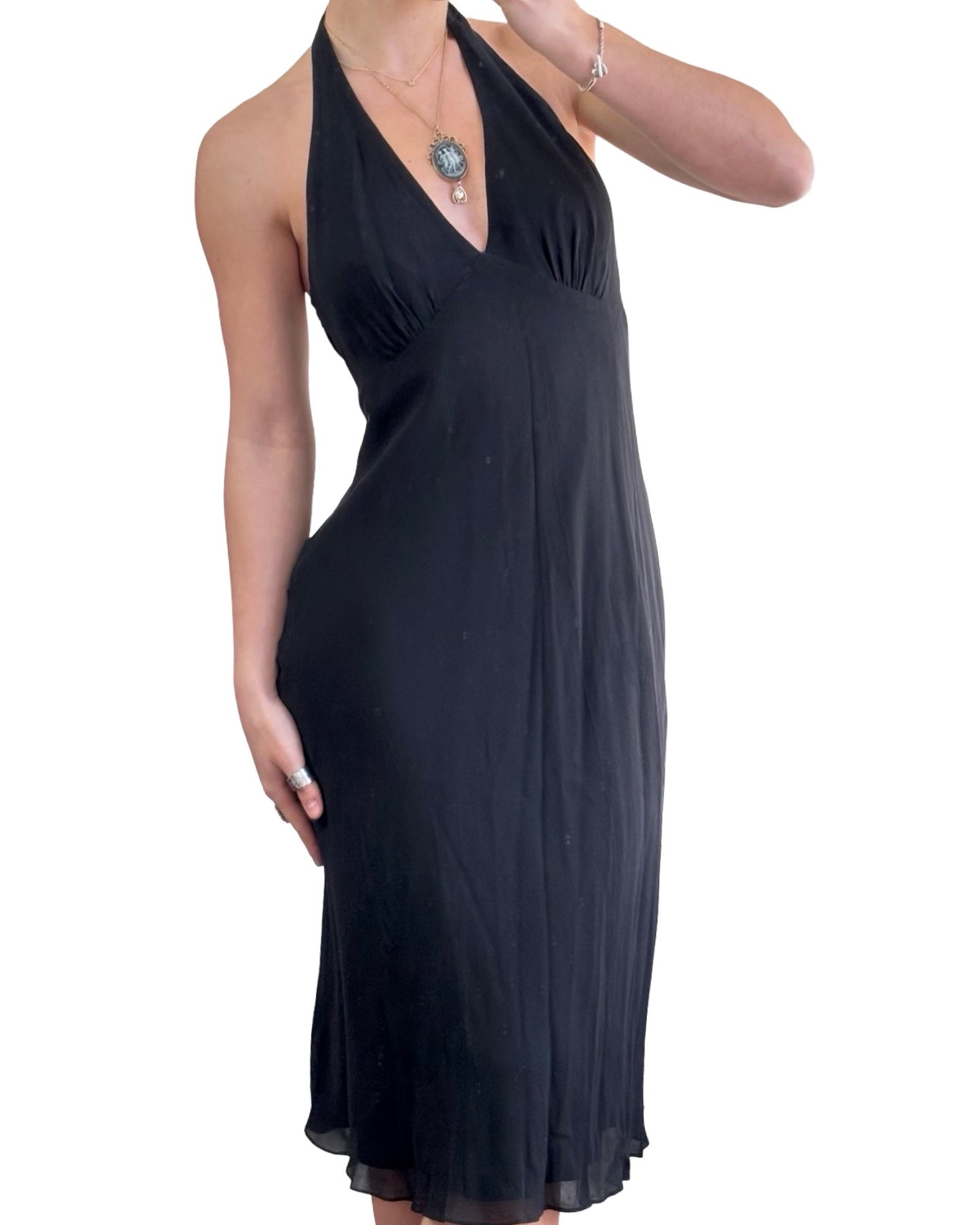 Maggy London 90's 100% Silk Midi Dress | Size 4