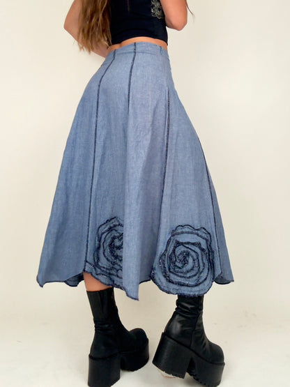 Blue Flower Maxi | Size 34” waist