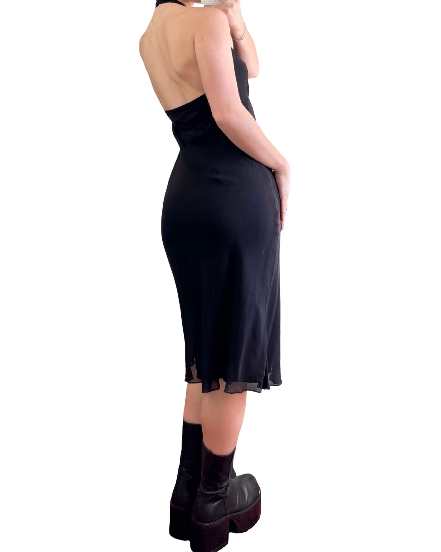 Maggy London 90's 100% Silk Midi Dress | Size 4