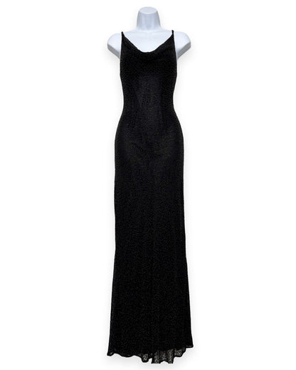 Beaded 90's Mesh Maxi Dress | Size M