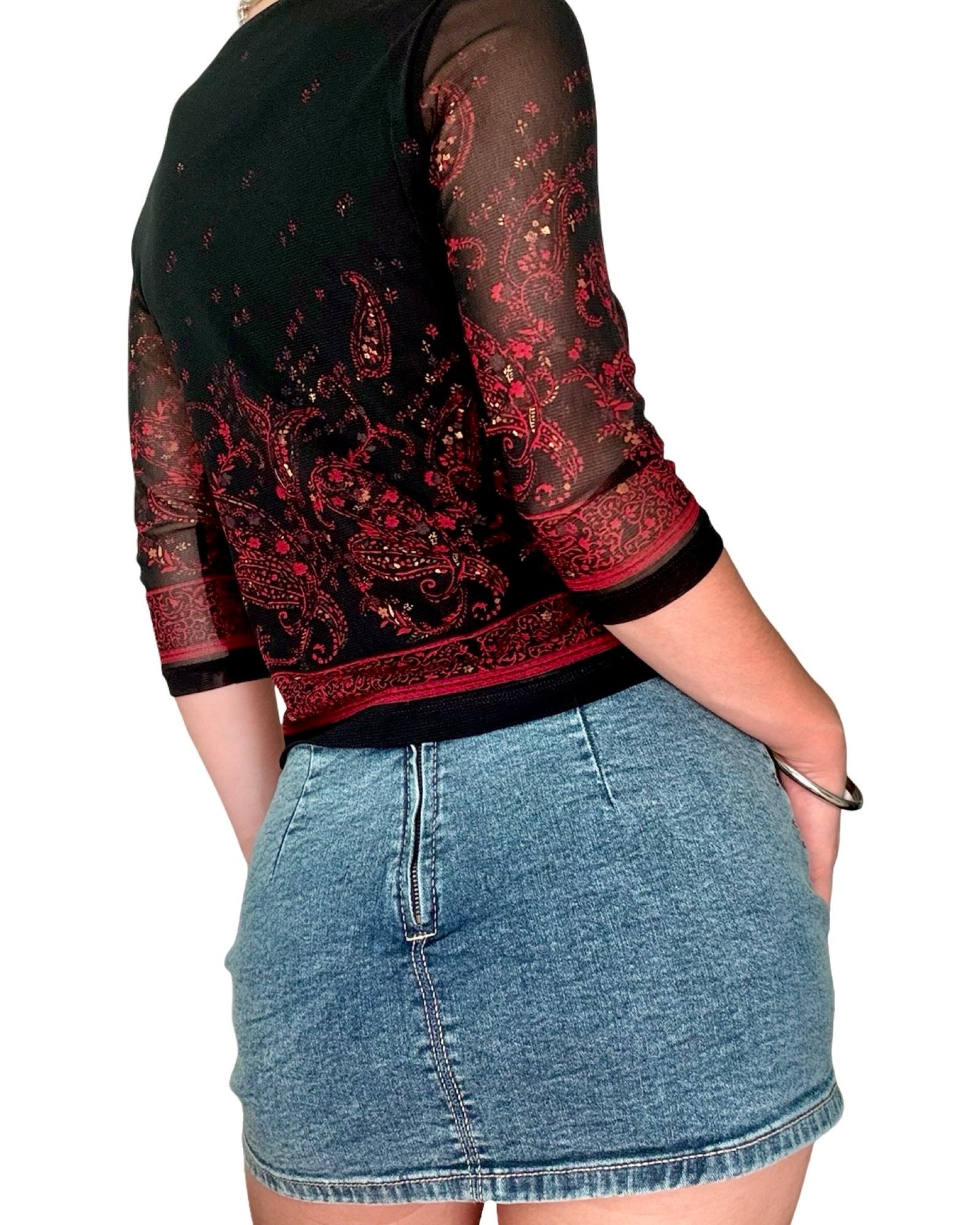 Emma James 00's Mesh Sleeve Top | Size SP