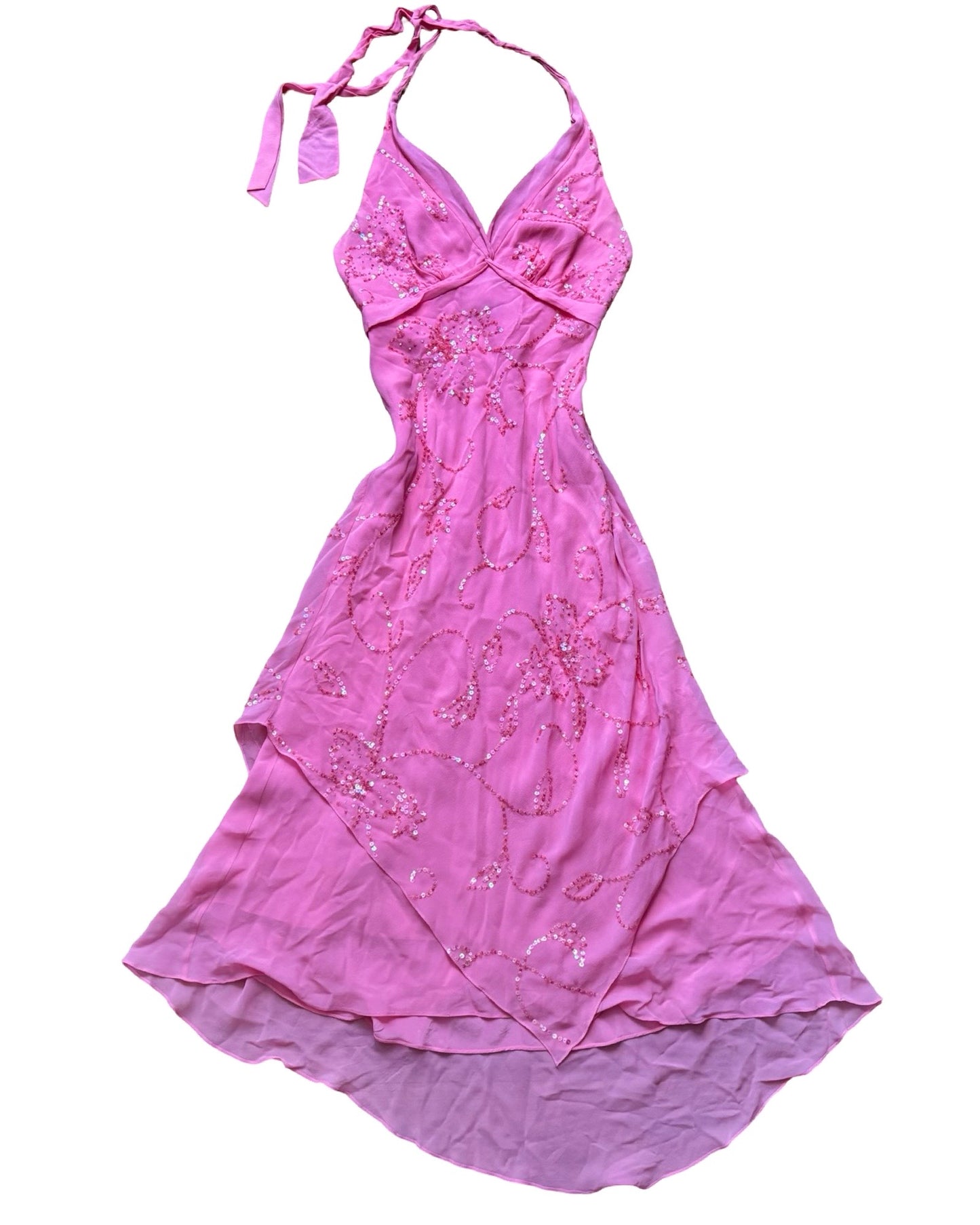 BCBG 00's Beaded Silk Dress | Size 0