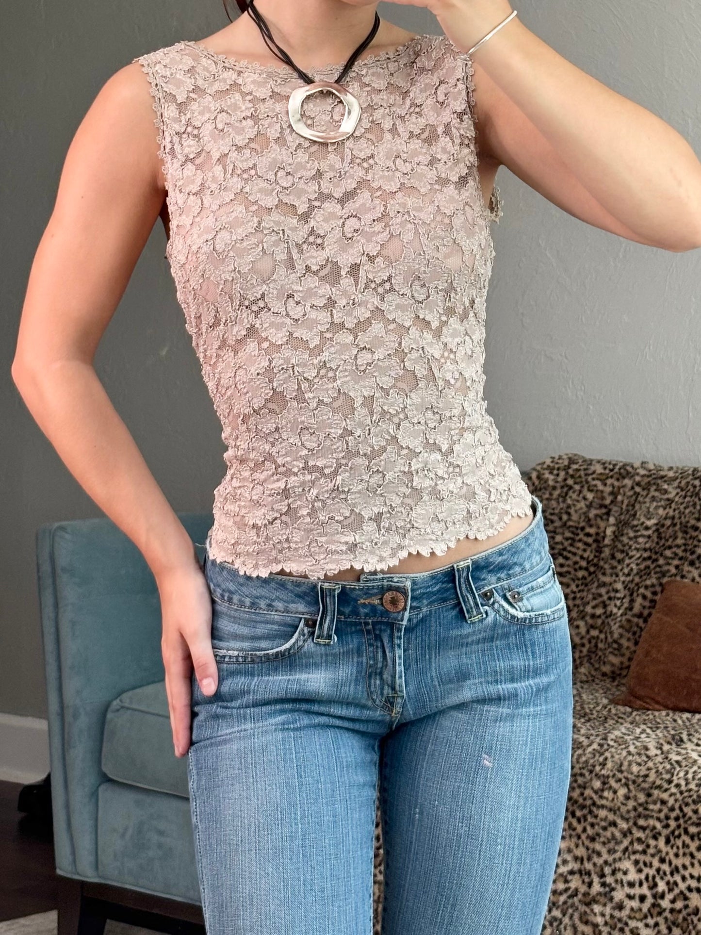 DeLaRose 90's Lace Top | Size L