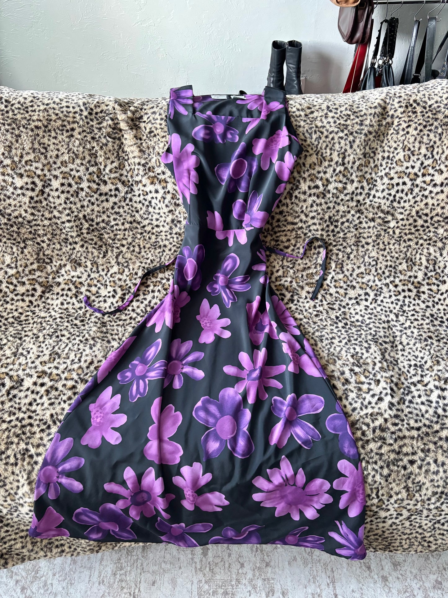 Jaclyn Smith 90's Tie Back Dress | Size M