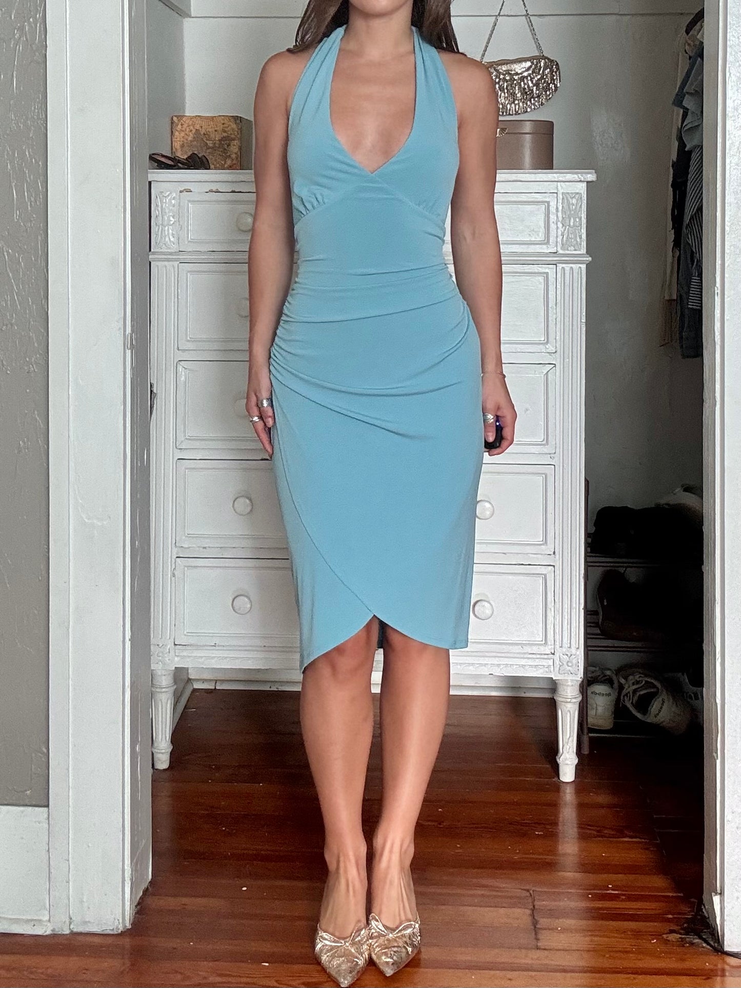 Ruched 00's Dress | Size S/M