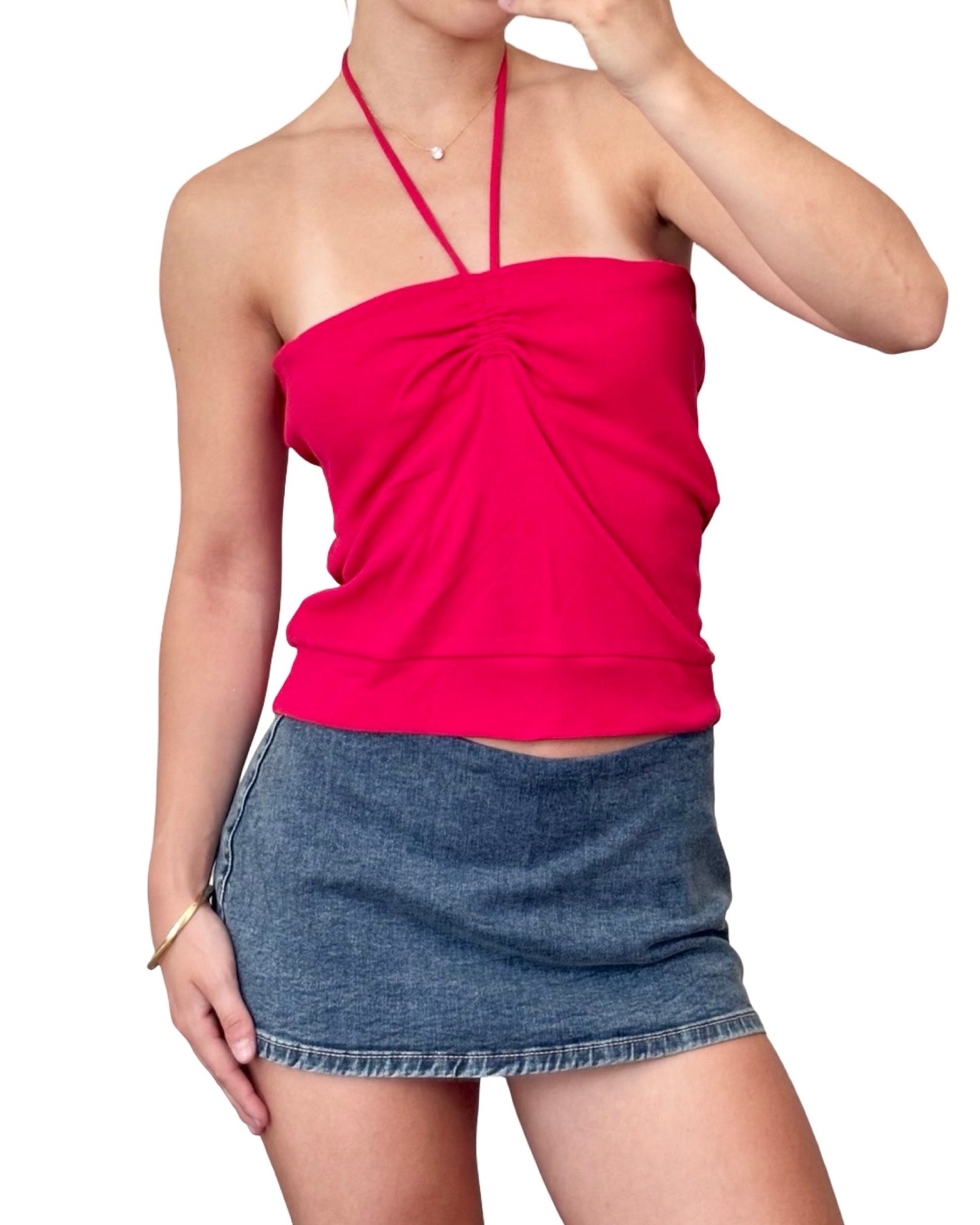 Lee Headstock 90's Halter Top | Size XL