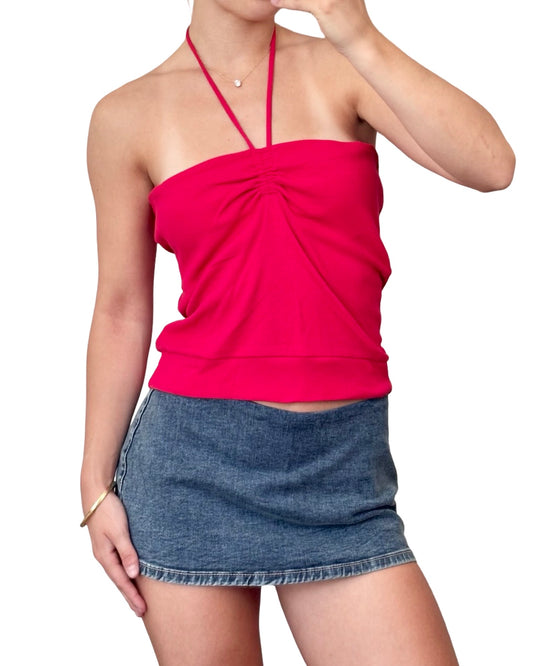 Lee Headstock 90's Halter Top | Size XL