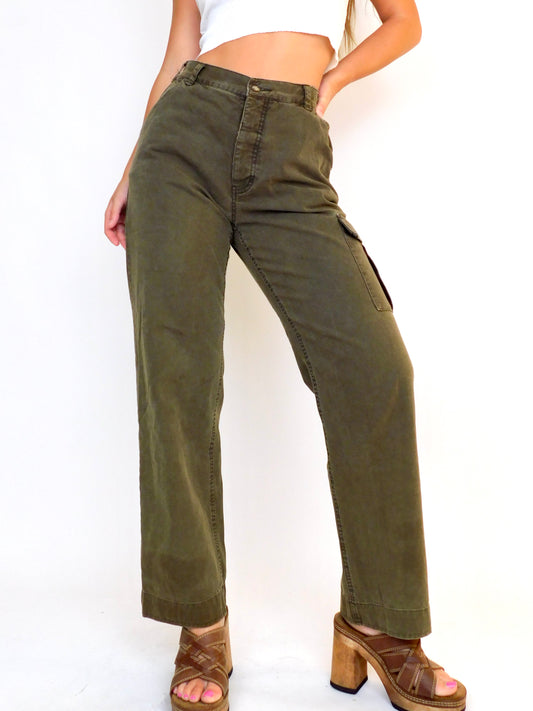 Limited Green Cargos | Size 26” waist