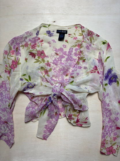 Eva Blue 00’s Tie Top | One Size