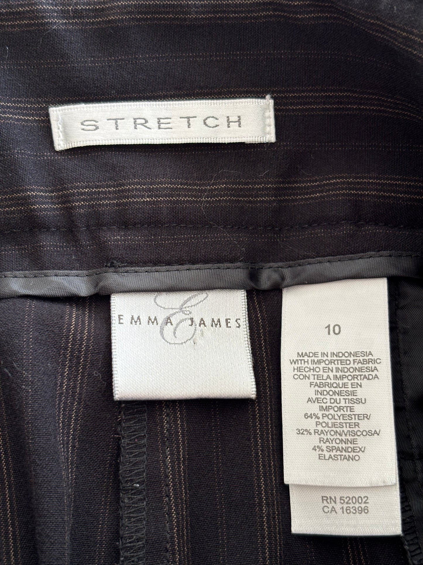 Emma James 00's Wide Leg Pinstripe Pant | Size 10