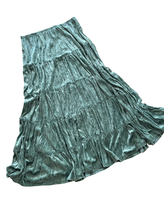 Mixit Y2K Blue Velvet Skirt | Size 28”-32” waist