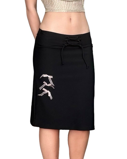 Lace Up 90's Skirt | Size 26" Waist