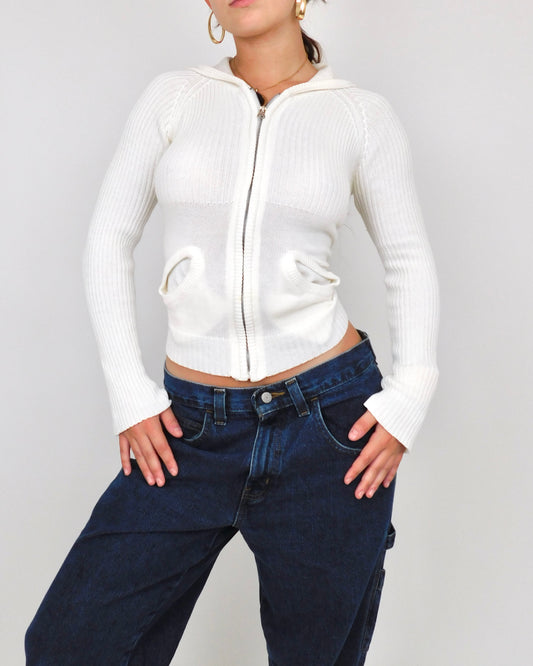 Y2K Knit Zip Up | Size M