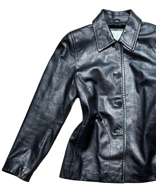 Nine West 90’s Genuine Leather Blazer | Size S