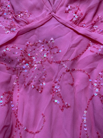 BCBG 00's Beaded Silk Dress | Size 0