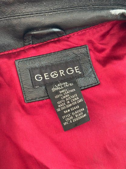 George 90's Genuine Leather Jacket | Size S