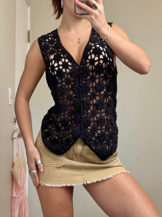 Sostanza 90’s Crochet Vest | Size S
