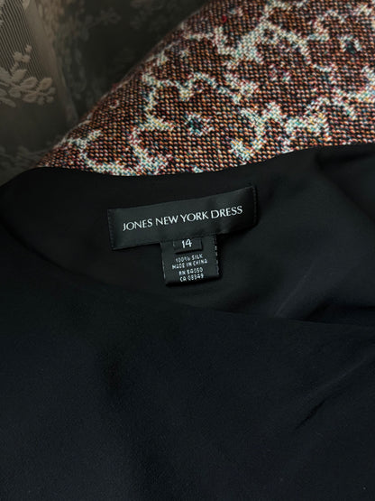 90's Silk Beaded Dress | Size L