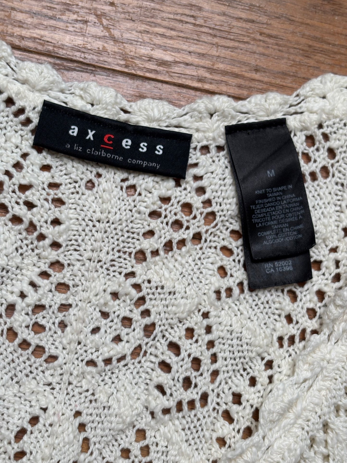 Axcess 00's Crochet Top | Size M