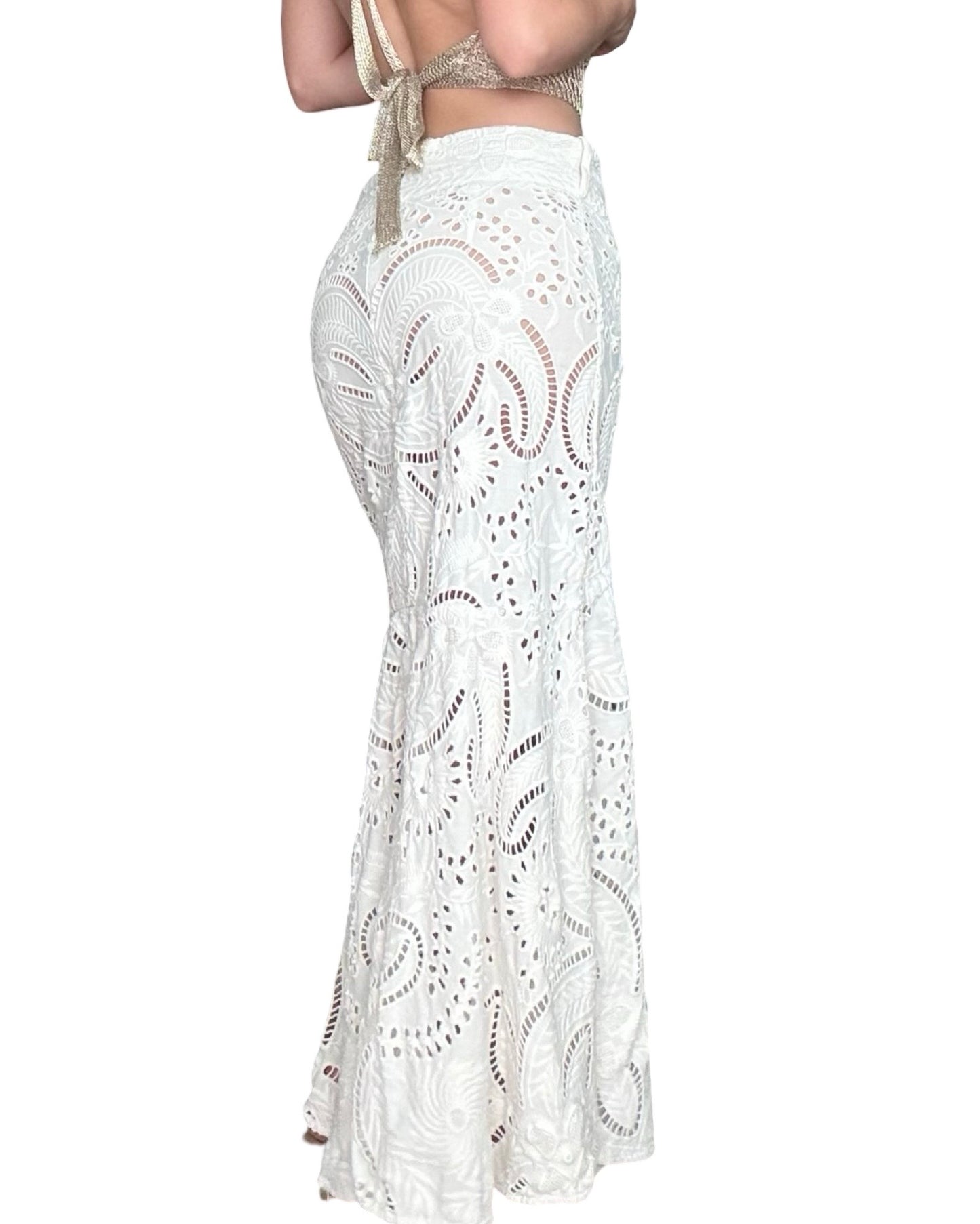 Eyelet 00's Mesh Skirt | Size 30" Waist