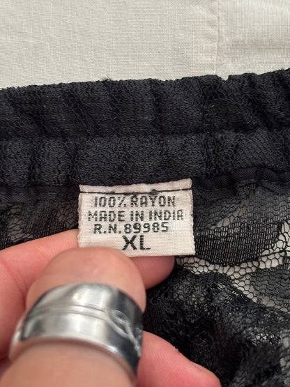 Beaded Mesh 90's Skirt | Size XL