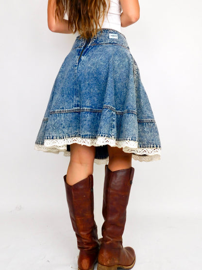 Laurie Denim Midi | Size 28” waist