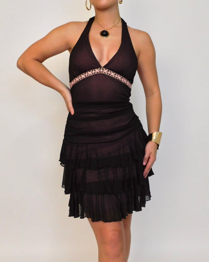 Y2K Mesh Party Dress | Size S