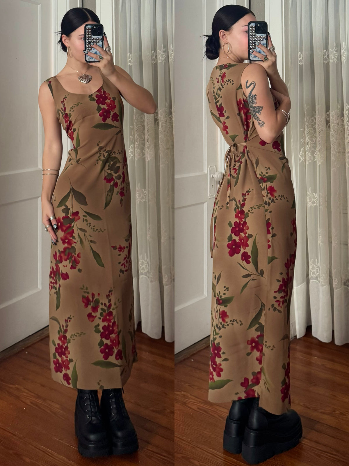 90's Tie Back Dress | Size S