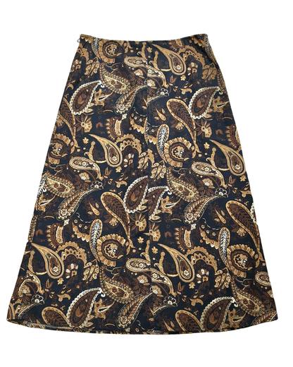 Brown Paisley Maxi | Size 32” waist