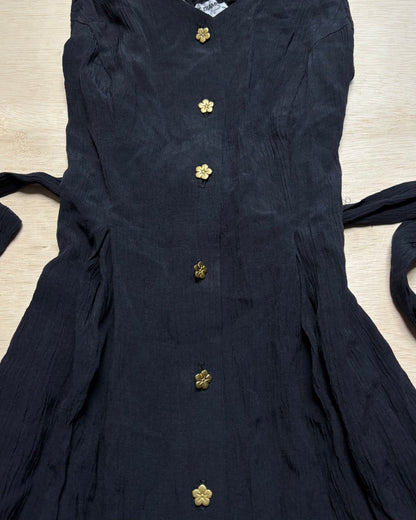 Tie Back 90’s Button Dress | Size S