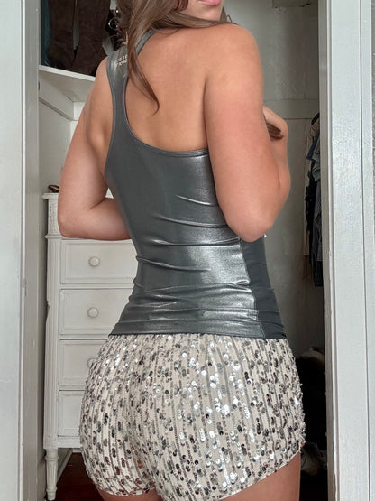 Metallic 00's Bebe Tank | Size S
